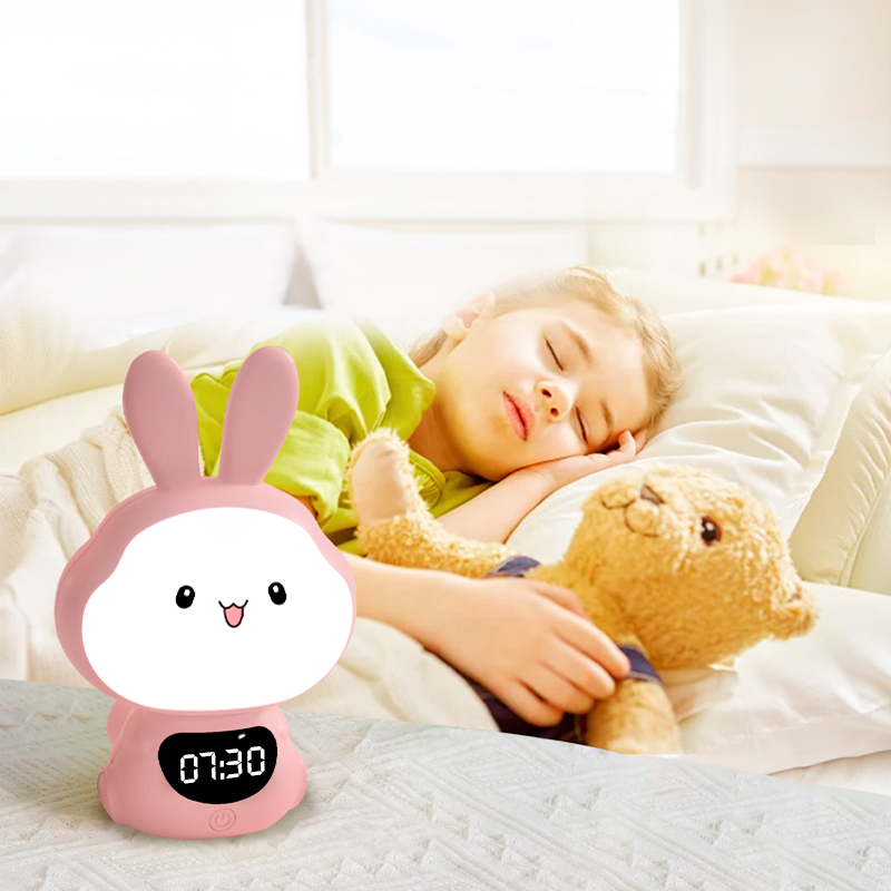 Wall Plug-in Clock Lamp