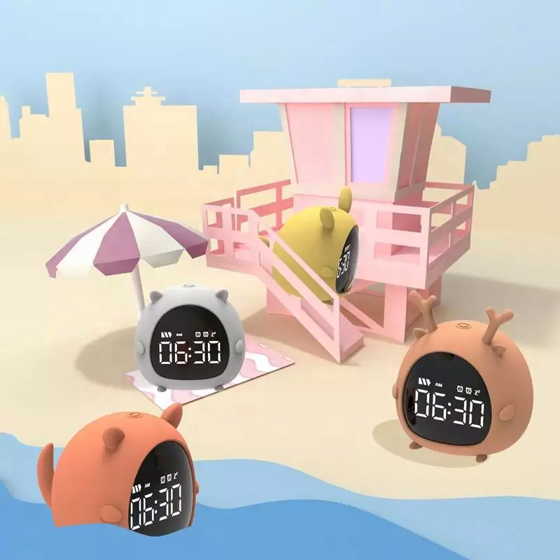 Wake Up Light silicone Led Dimmable Night Light alarm Clock