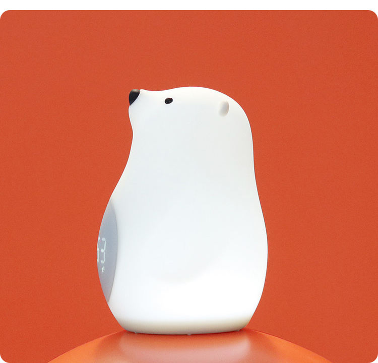 Cute morning light, guard every moment - digital bear silicone alarm clock