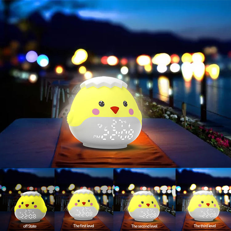 animal-shaped Sensor Temperature silicone alarm clock