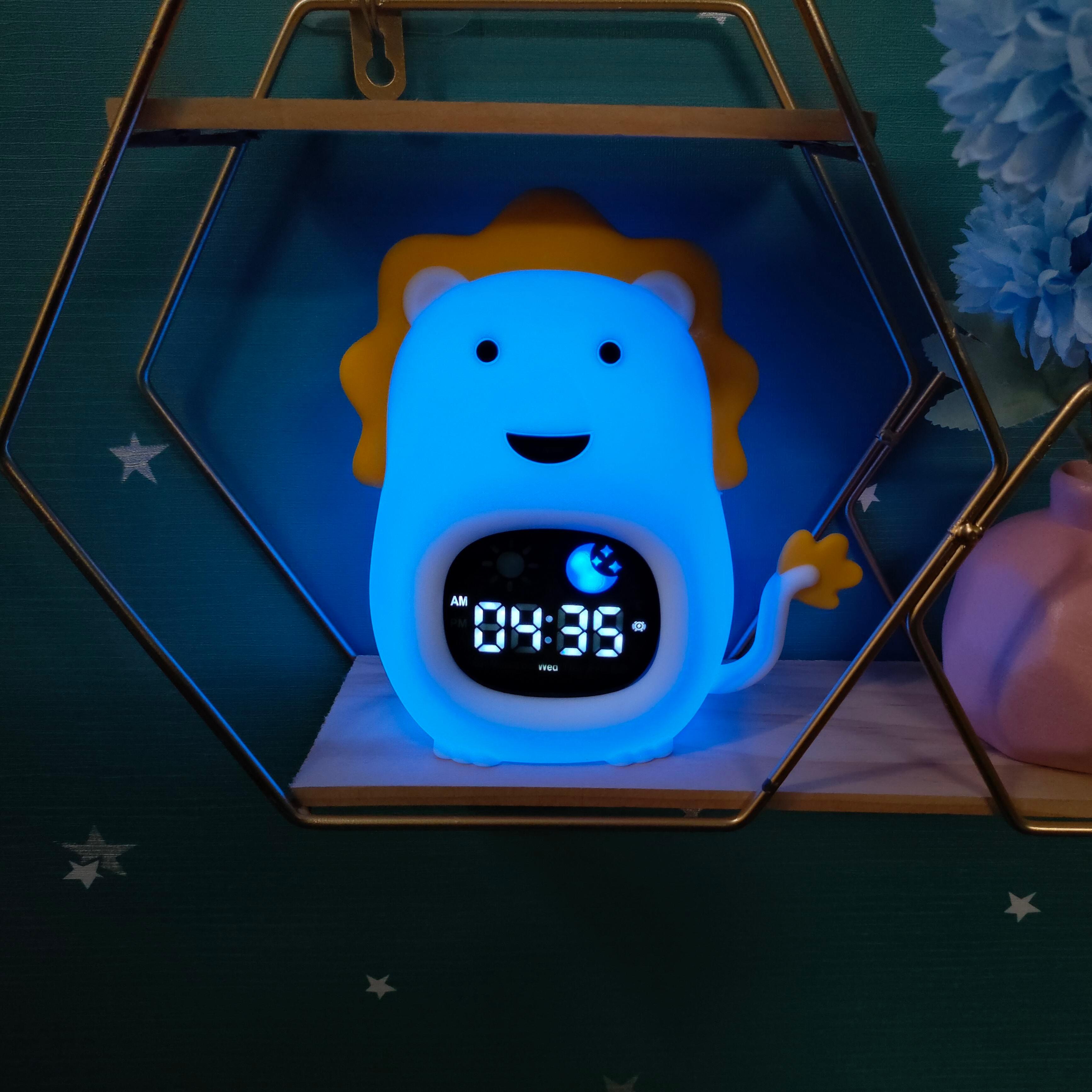 Led Silicone Night Light Alarm Clock Sound Machine Sleep Trainer