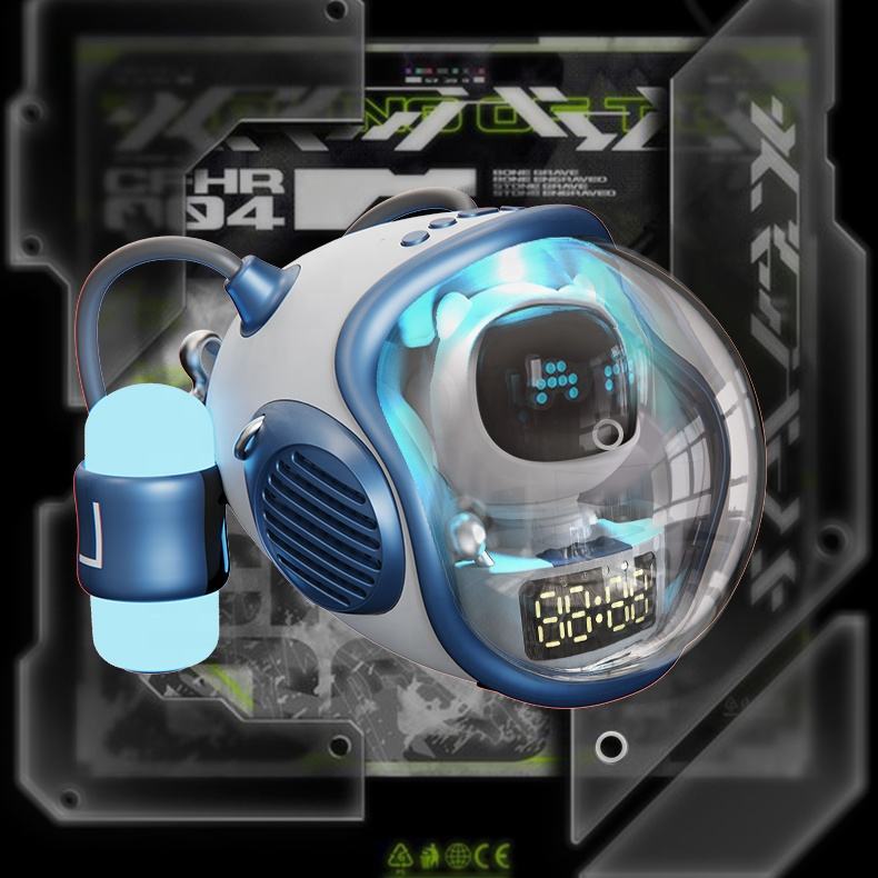 Astronaut Design multi-function Smart Bluetooth Speaker Alarm Night Light Clock