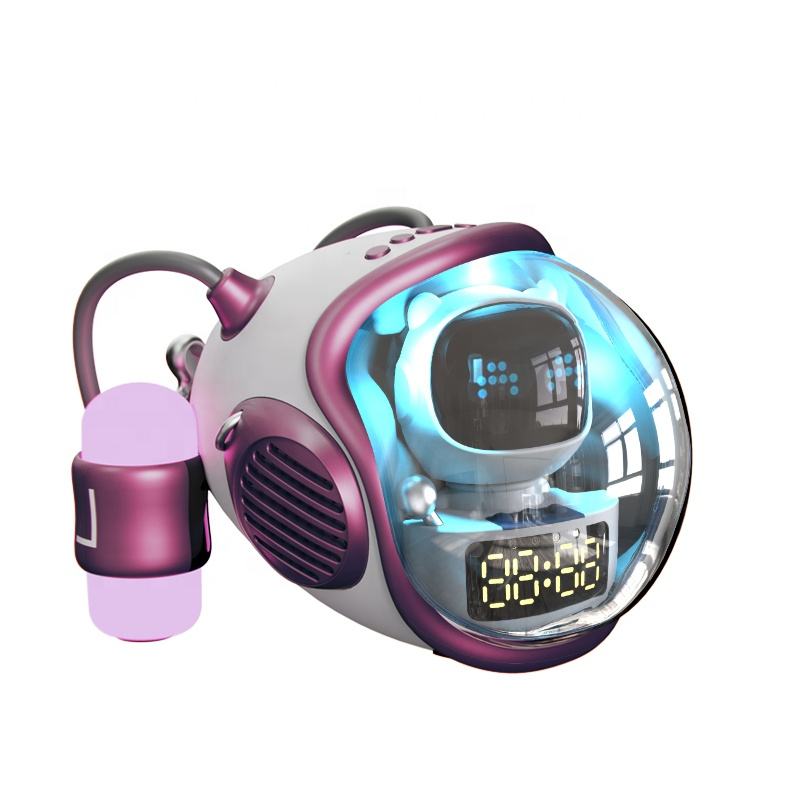 Astronaut Design multi-function Smart Bluetooth Speaker Alarm Night Light Clock