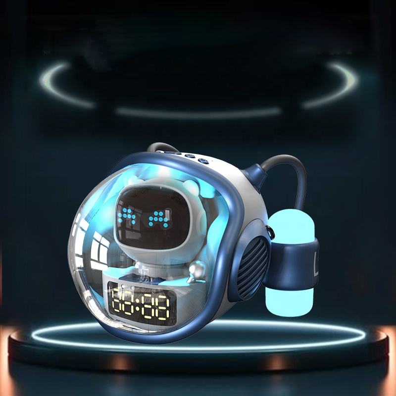 Astronaut Design multi-function Smart Bluetooth Speaker Alarm Night Light Clock