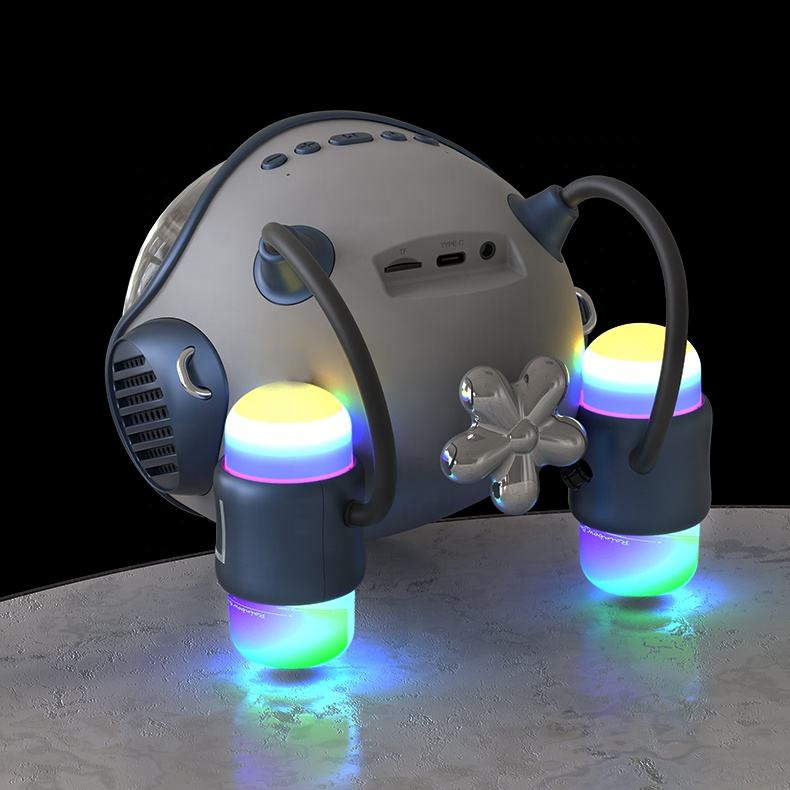 Astronaut Design multi-function Smart Bluetooth Speaker Alarm Night Light Clock