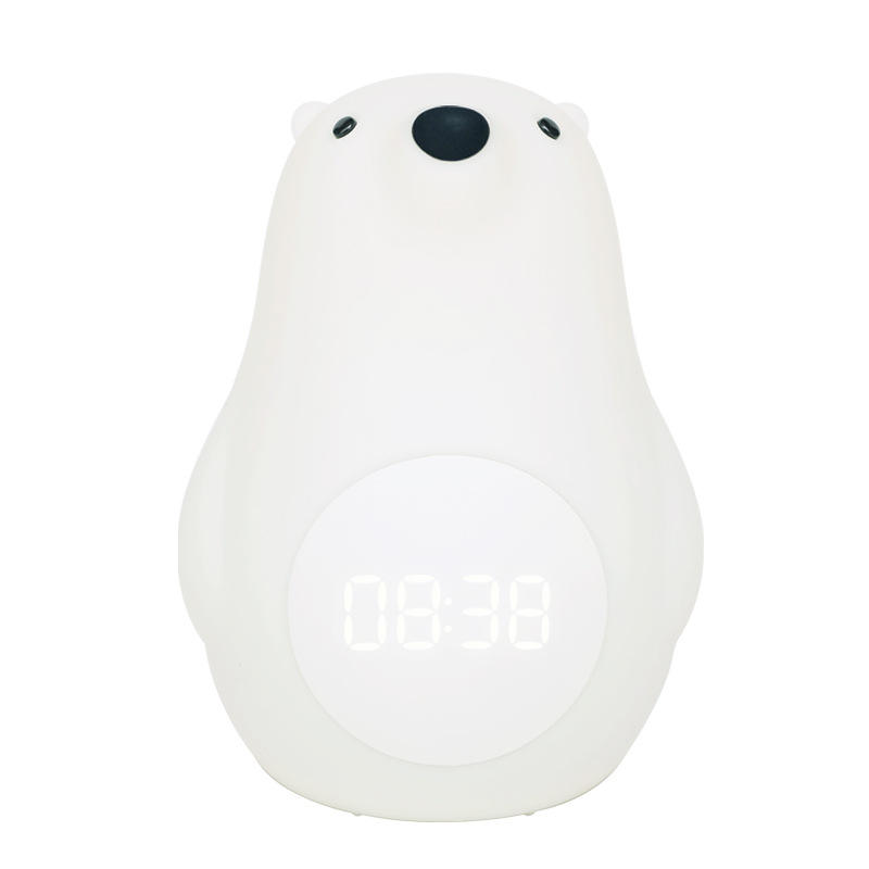 Cute morning light, guard every moment - digital bear silicone alarm clock