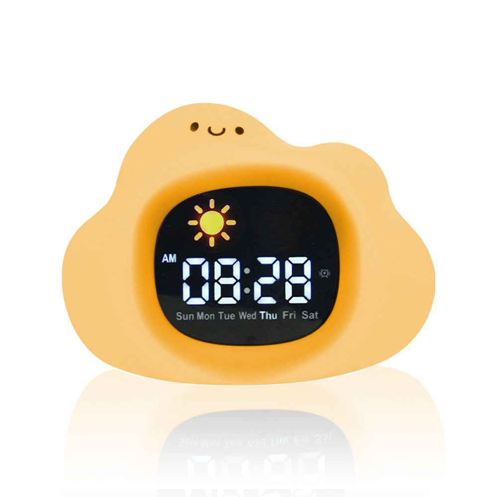 Fantasy set sail, guard the baby's sweet dream - silicone cute children's alarm clock & night light