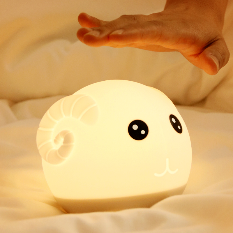 App control Nontoxic silicone material Sheep night light