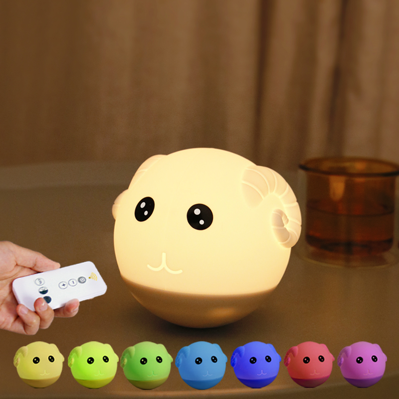 App control Nontoxic silicone material Sheep night light