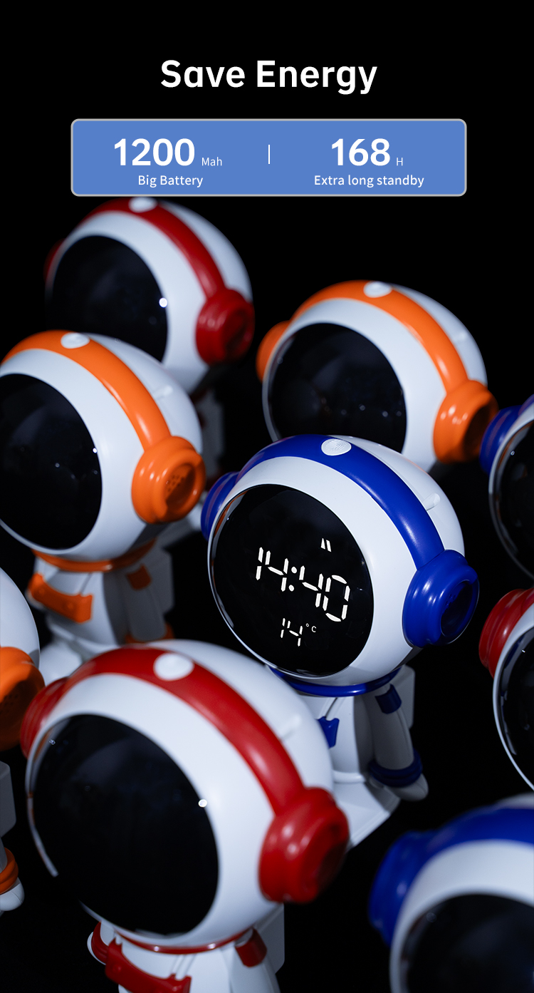 App Control PVC Night Lights Astronaut Digital Alarm Clock