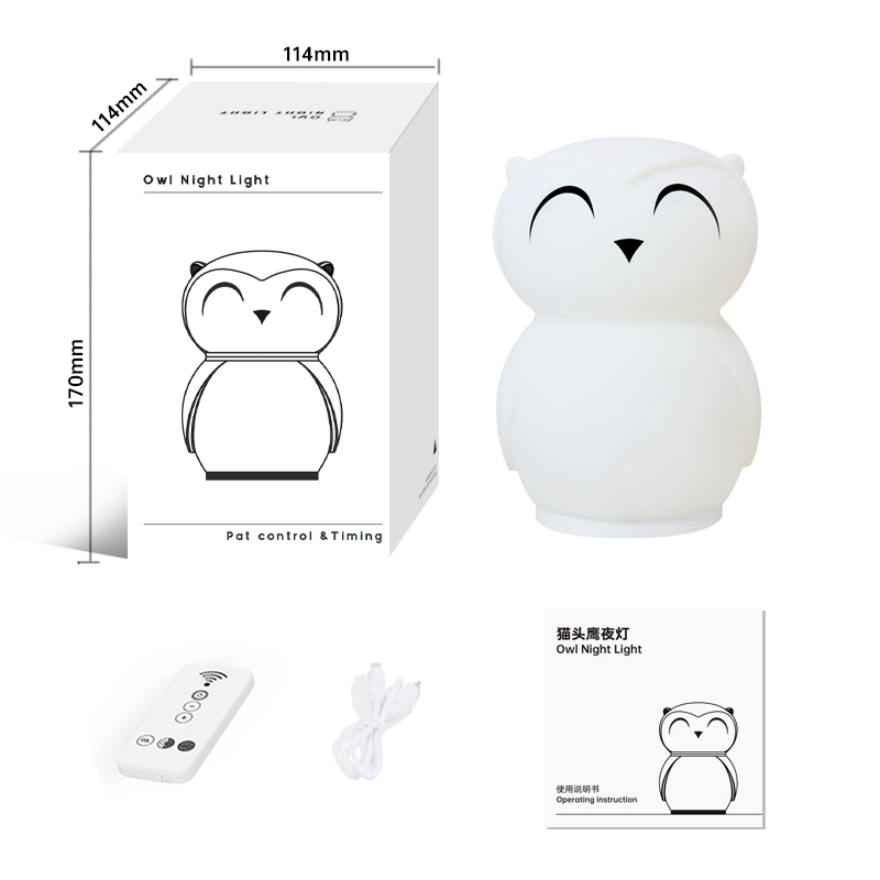 Fashion Design Silicone Owl Night Light