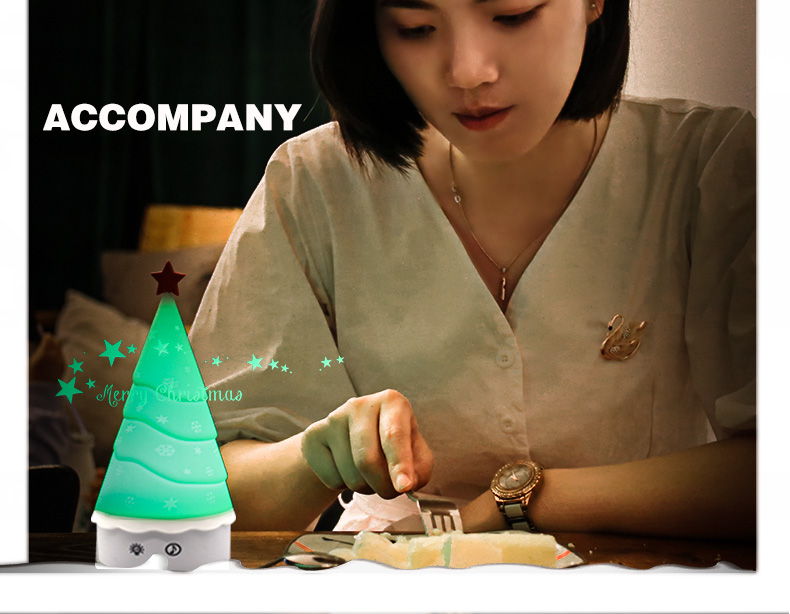 Siliconen kerstboom nachtlampje