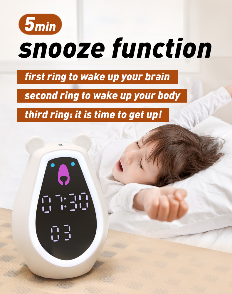 Cute Bear alarm clock with night lights