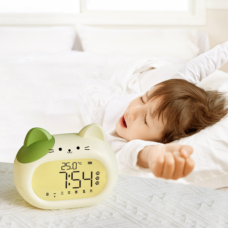 Kawaii kitten kids smart digital alarm clock