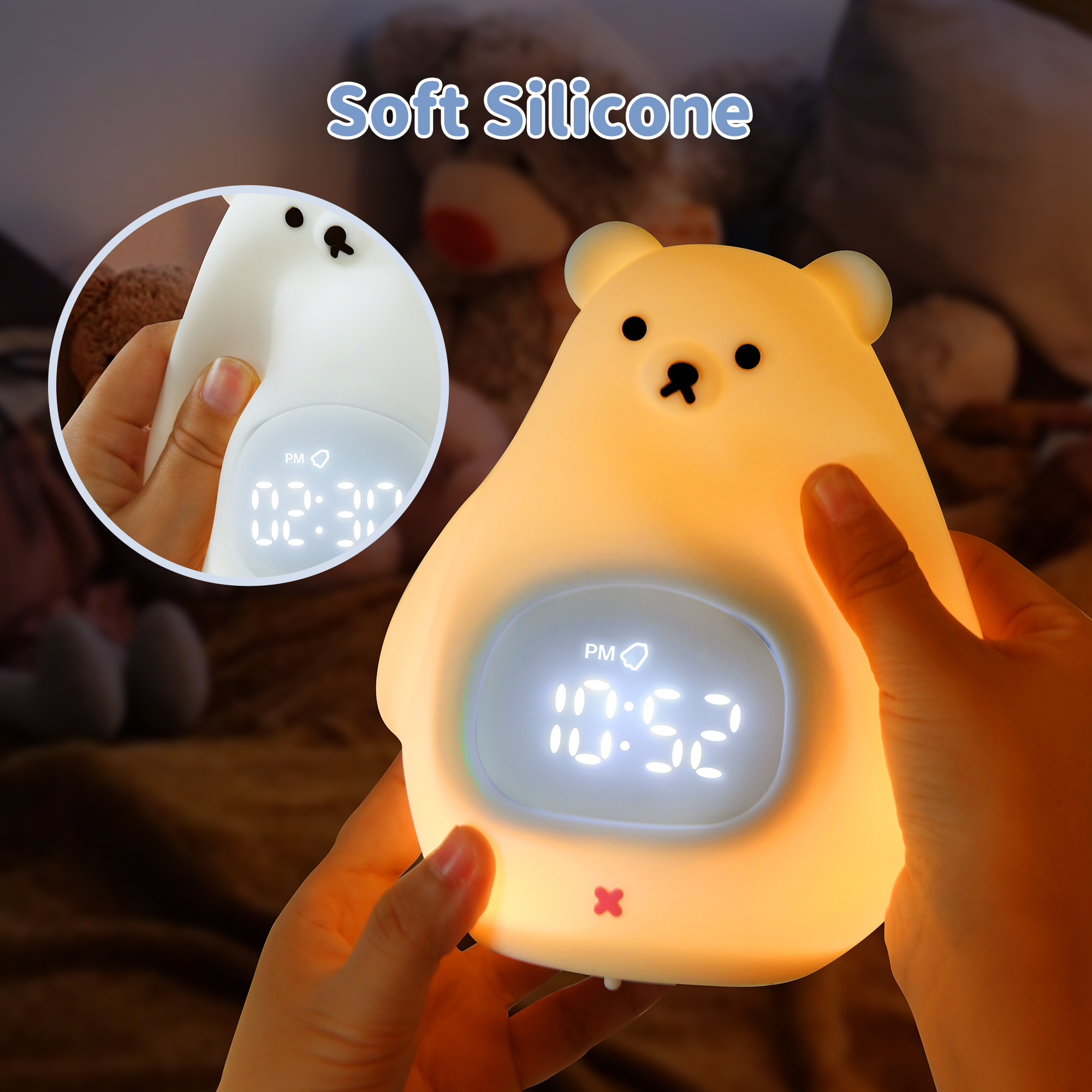 White Bear Smart Alarm Clock Night Light