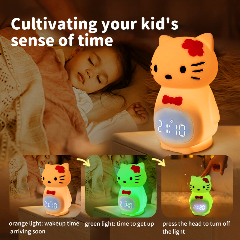 Calico Cat Smart Alarm Clock Night Light