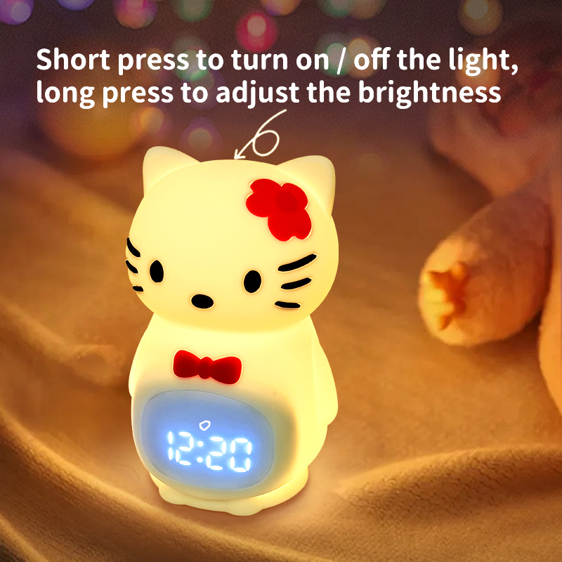 Calico Cat Smart Alarm Clock Night Light