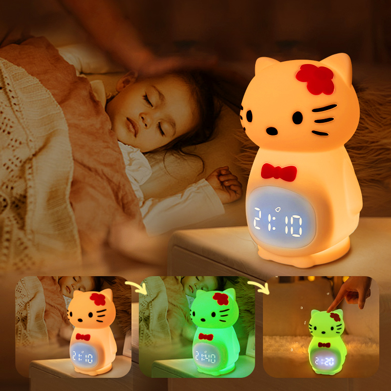 Calico Cat Smart Alarm Clock Night Light