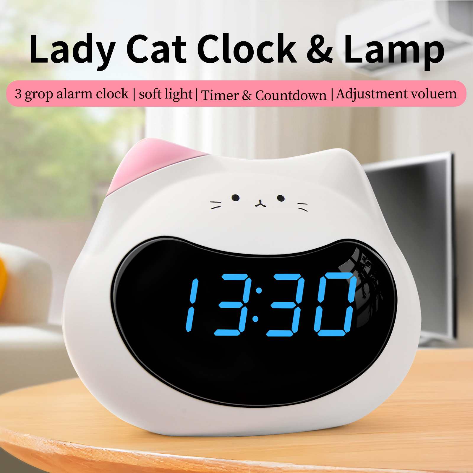 Smart Cat Clock & Lamp Vioce Control