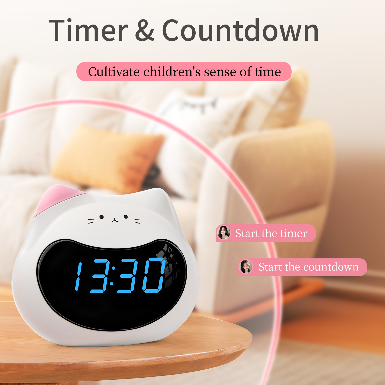 Smart Cat Clock & Lamp Vioce Control