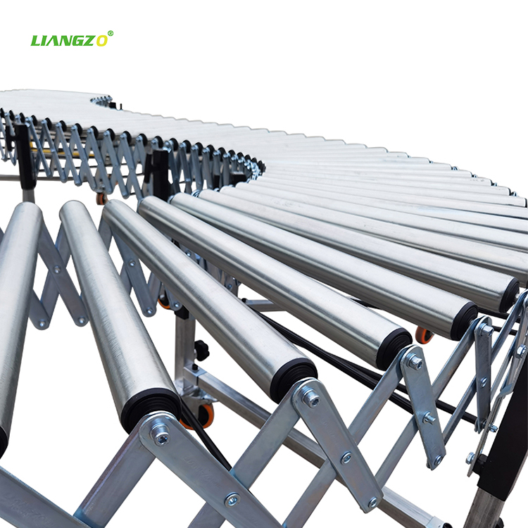 LIANGZO Flexible Gravity Roller Conveyor For Cartons Transportation