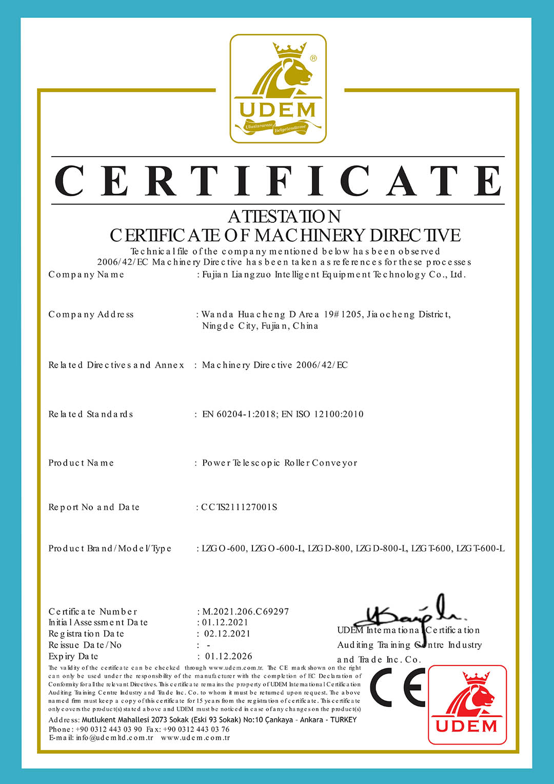 CE certificate