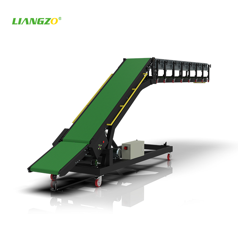 LIANGZO Adjustable Speed and Height Truck Loading And Unloading Belt Conveyor Machine