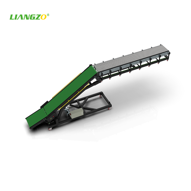 LIANGZO Adjustable Speed and Height Truck Loading And Unloading Belt Conveyor Machine