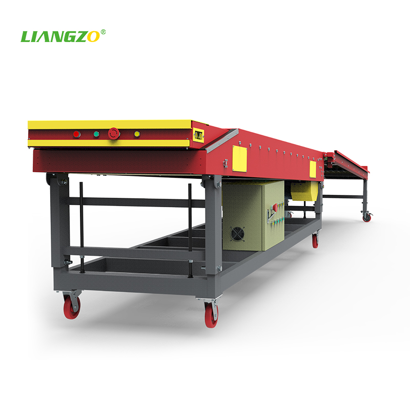 LIANGZO Good Quality 2 Section Automatic Truck Loading Telescopic Belt Conveyor