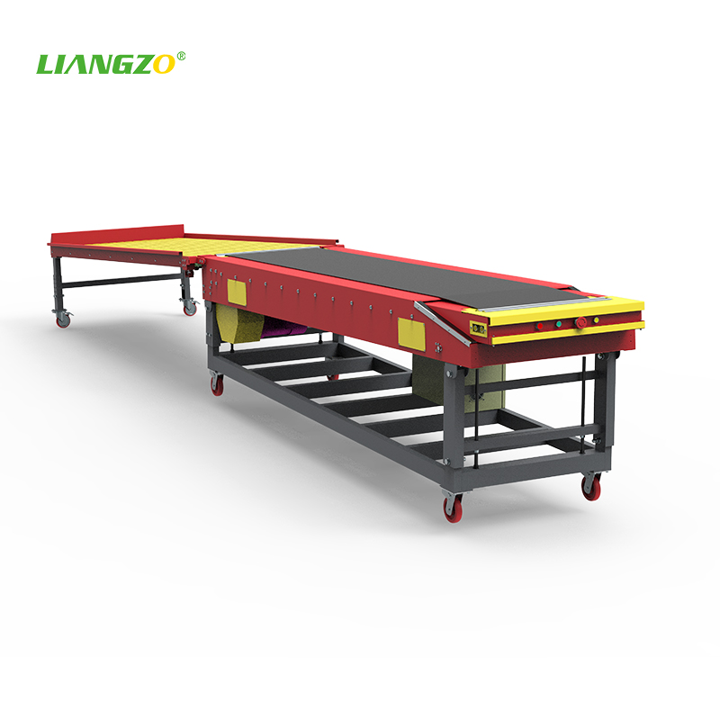 LIANGZO Good Quality 2 Section Automatic Truck Loading Telescopic Belt Conveyor
