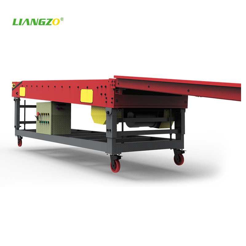 LIANGZO Good Quality 2 Section Automatic Truck Loading Telescopic Belt Conveyor