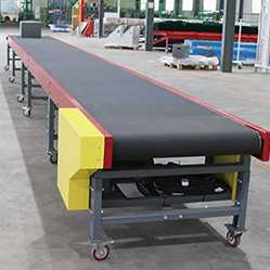 Container loading and unloading conveyor Container loading and unloading conveyor