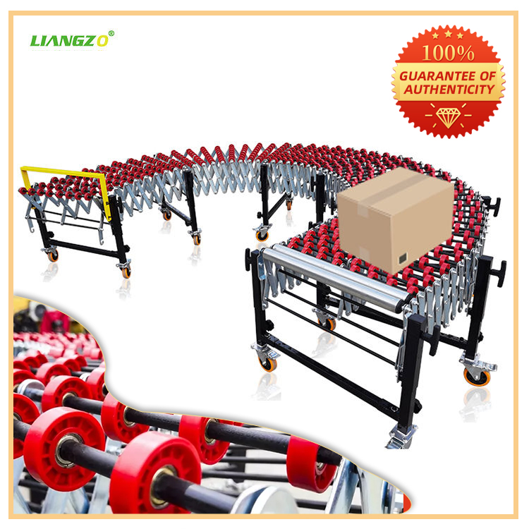 LIANGZO Skate Wheel Conveyor Gravity Conveyor Roller Unloading Roller Conveyor