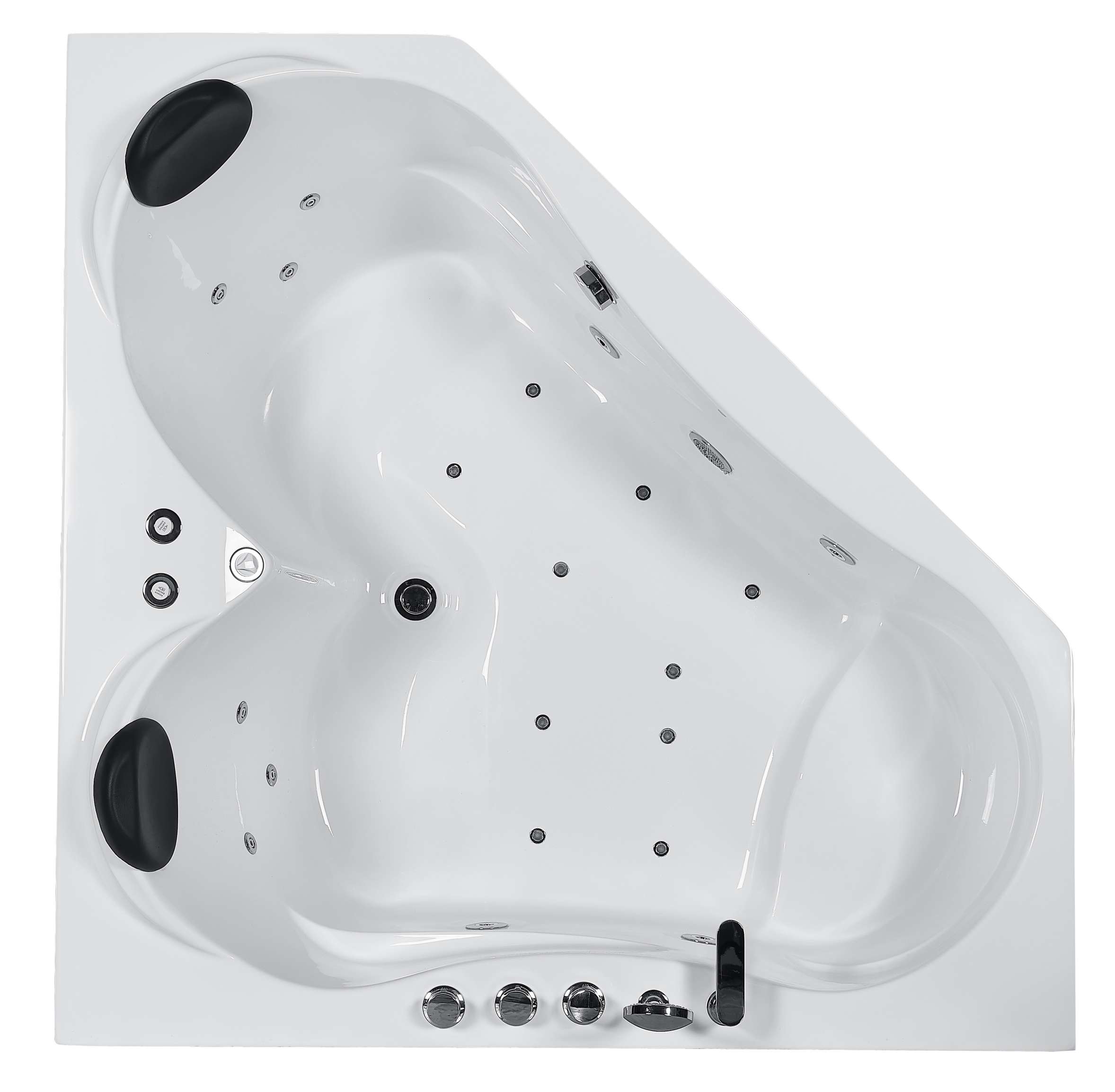 Modern Deep Whirlpool Jetted Tub For Two