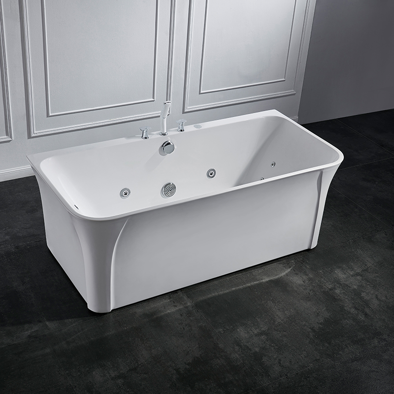 Deep Soaking Air Jetted Bathtub With Shower