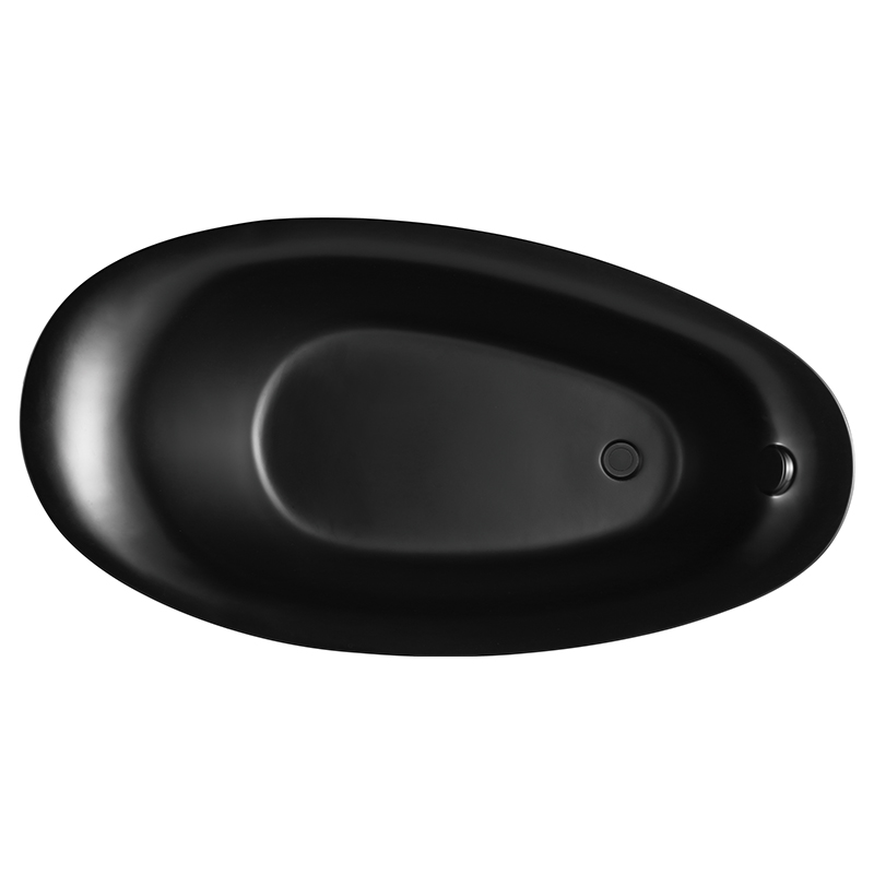 Modern Black Freestanding Bathtub