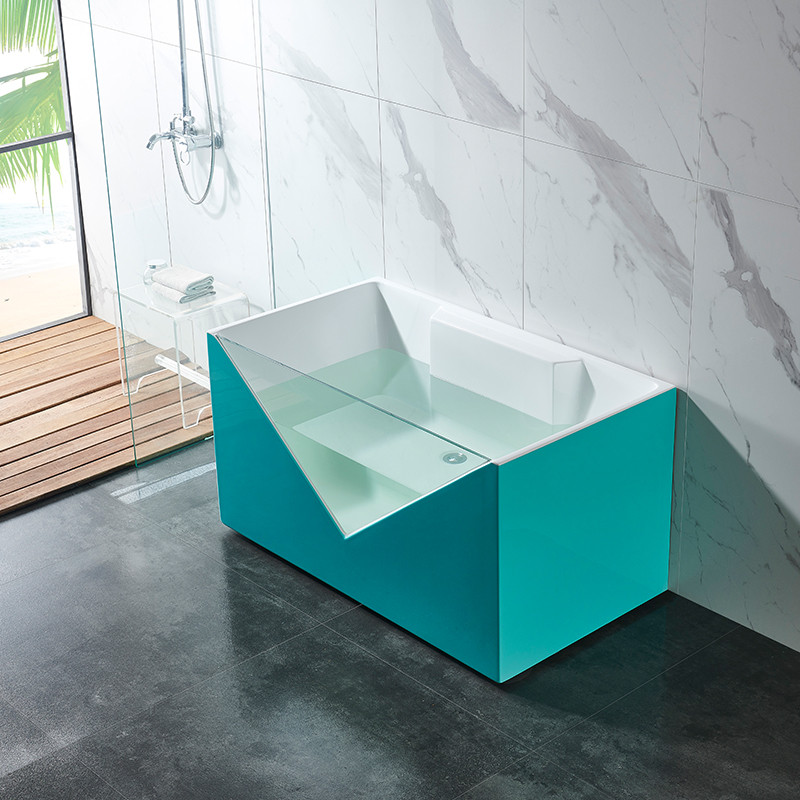 New Stand Alone Jacuzzi Glass Tub