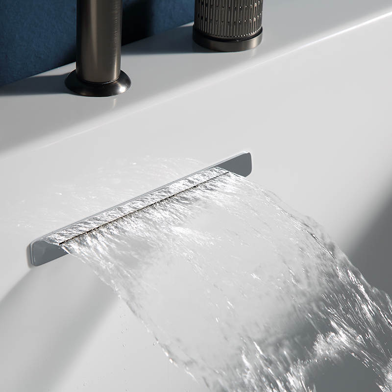 freestanding deep soaking tub with shower