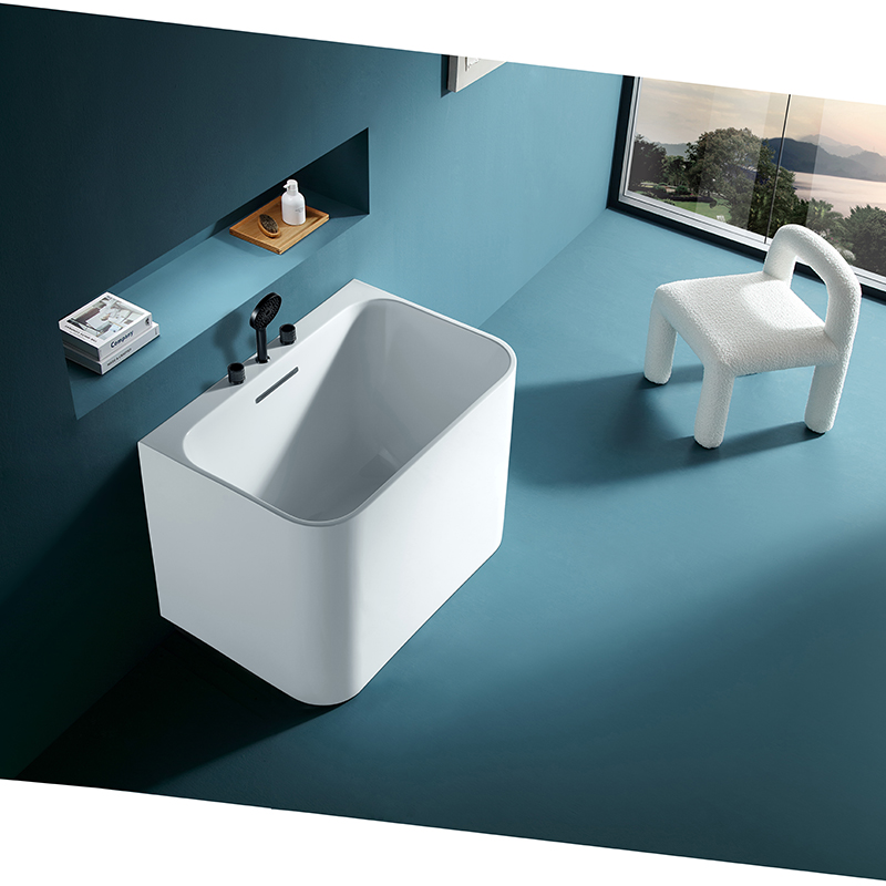 freestanding deep soaking tub with shower