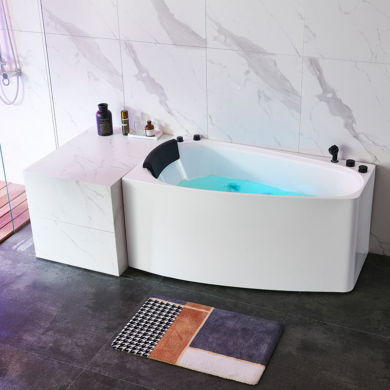 Small Corner Massage Whirlpool Bathtub