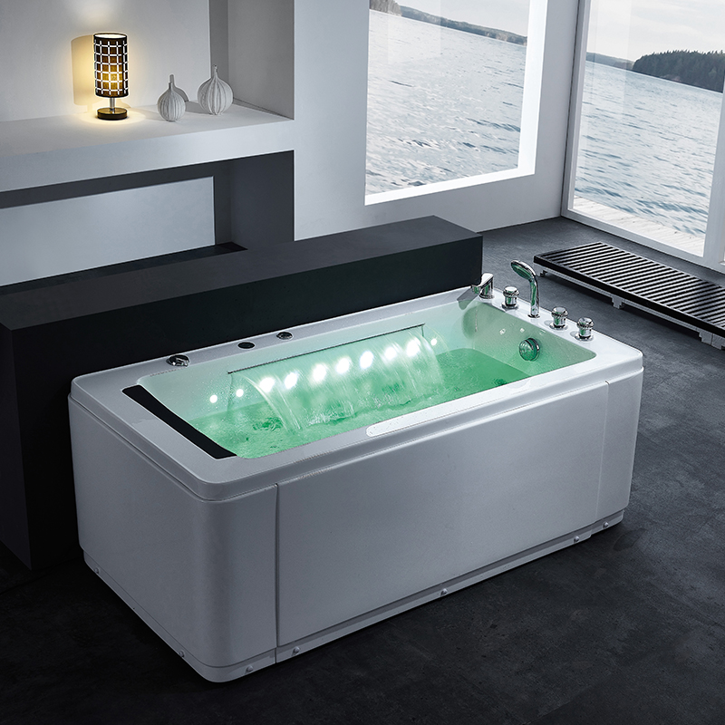 square Freestanding Massage Bathtub