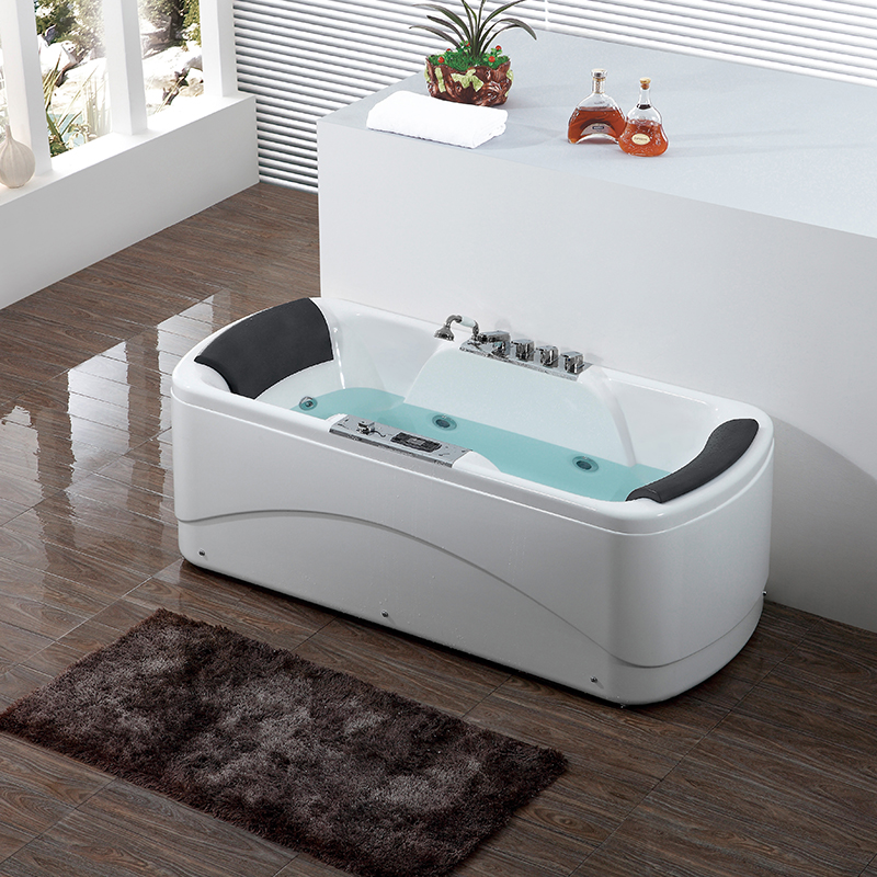 2 Person Freestanding Acrylic Deep Tub With Whirlpool