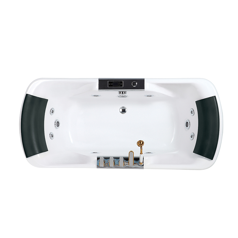 2 Person Freestanding Acrylic Deep Tub With Whirlpool