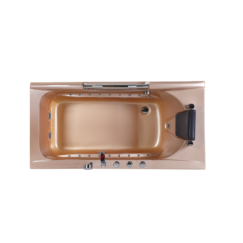 Heated Soaking Tub With Stainless Steel Handrail