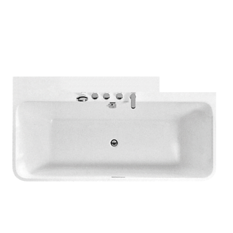 Freestanding Wide Whirlpool Corner Bathtub With Shower