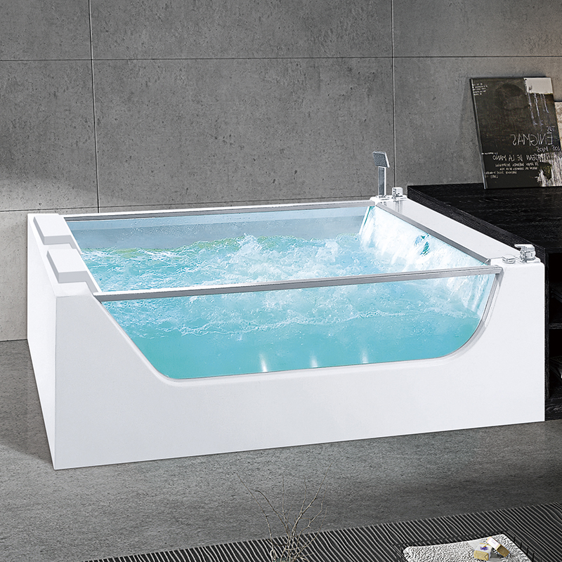 Garden Jacuzzi Soaking Jetted Bathtub With Shower