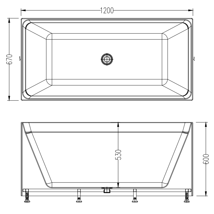 Space-saving And Easy To Clean Bathtub