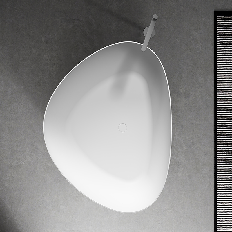 Marble grain freestanding bathtub