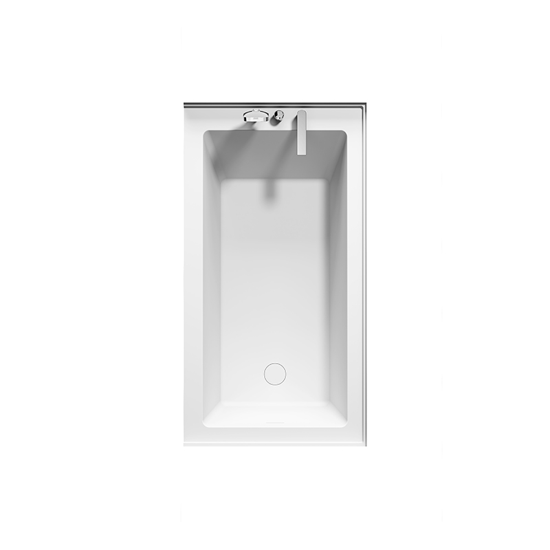 Solid surface freestanding bathtub