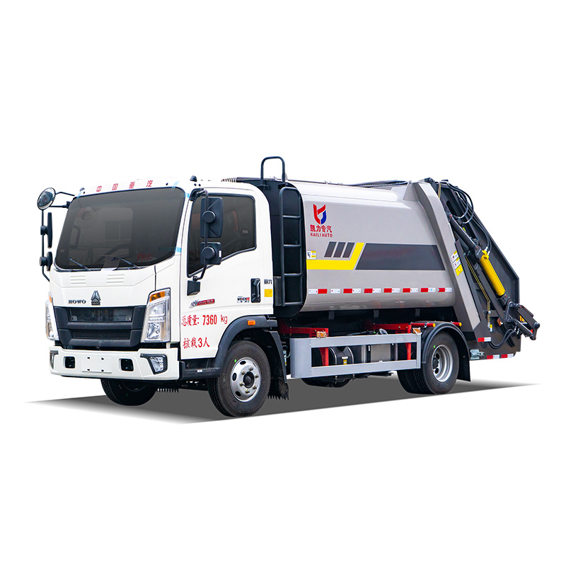 SINOTRUK HOWO 7CBM Chiqindilarni yig'ish mashinasi1